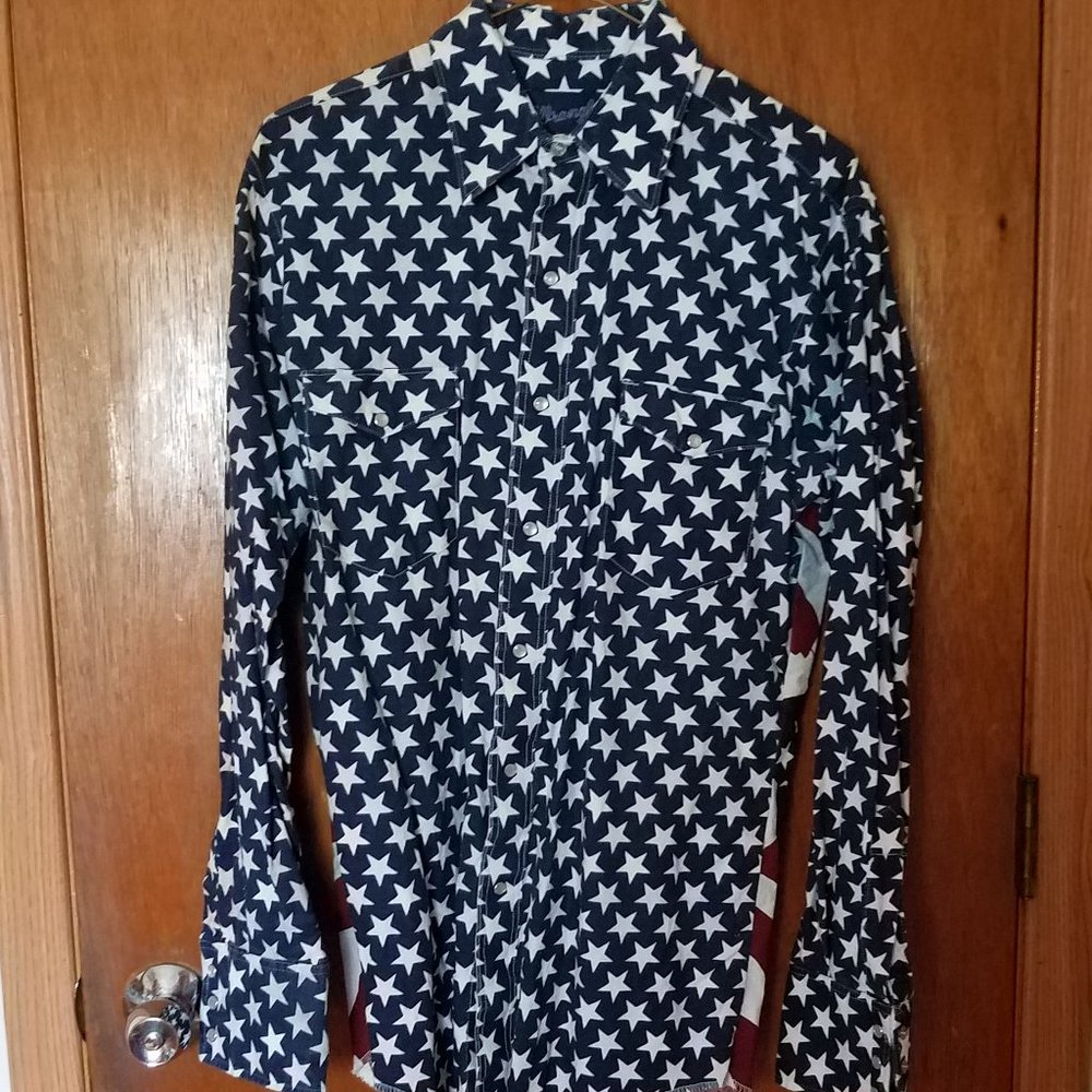 Vintage red, white & blue western shirt - Picture 2 of 5